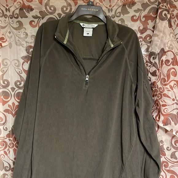 Men’s Columbia Fleece Pullover 1/2 Zip Dark Green - Picture 1 of 1